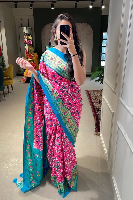 Buy Traditional Patola Saree By Geet Gauri Fashion